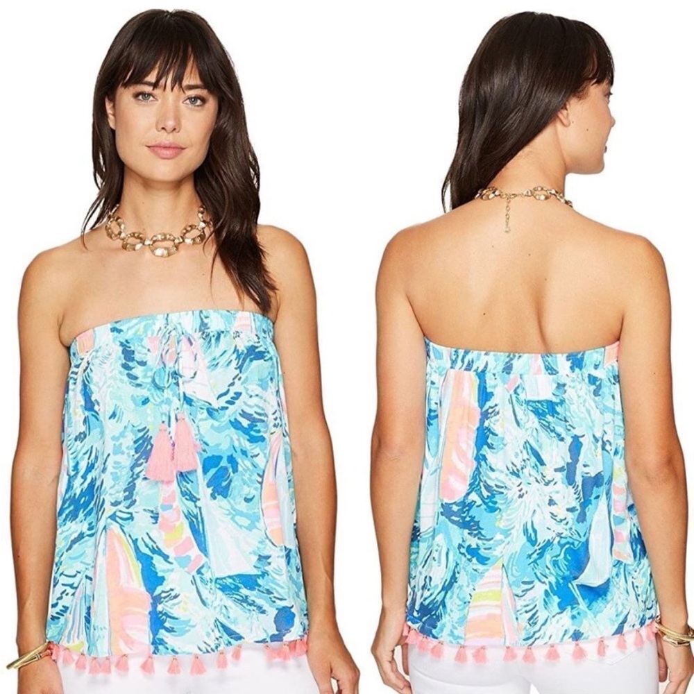 Lilly Pulitzer Multicolor Strapless Top